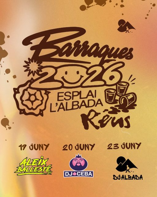 Tic tac tic tac…⏳ Ja tenim aquí barraques de Reus 2026.
Aquest any podrem gaudir del @djceba @aleixballestedj i @djalbada.
Us esperem a tots i totes a la barraca de l’Albada!!❤️🤍
Ho petareeem 💥